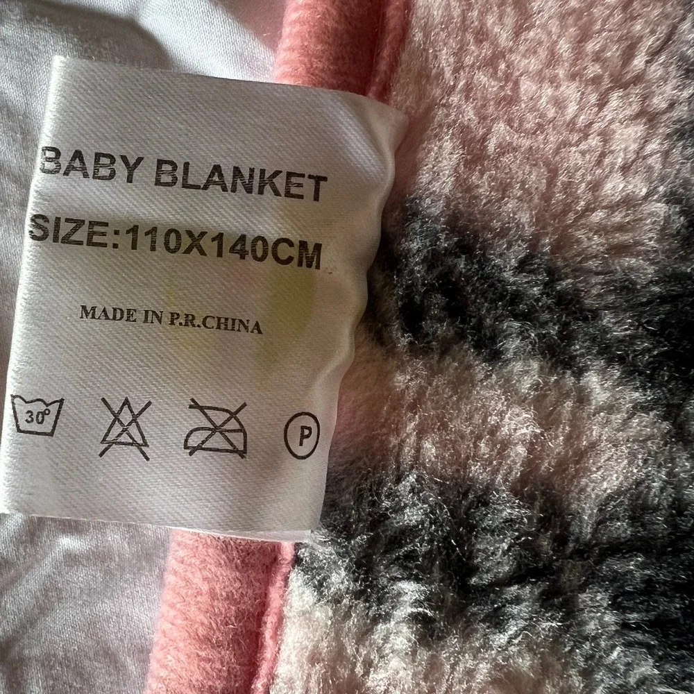 Aya‎ Baby Fleece Blanket Teddy Bears Plaid Retro Thick Polo Sporty Vintage